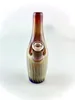 handmade sake bottle double amber violet colored , with a downstem and a 14mm clear bowl