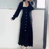 Вязаное платье макси в стиле Sandro Женские базовые повседневные платья