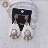 Dangle Earrings Simple Atmosphere Joker Style Imported Retro Personality Oval Ring Pearl Female