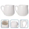 Conjuntos de louça 4 pcs colher de molho cerâmica jarro de leite mini chaleira de água café creme cerâmica amantes criativos espresso ss