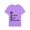 T-shirts pour hommes Hommes d'été T-shirts à manches courtes T-shirts My Iris Look Fabulous Print Casual Surdimensionné Unisexe Tops Streetwear Sports Wear