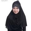 Women's Cape Womens Ice Silk Diamond Muslim Islamic Arabic Scarf Hijab Islam Kläder Mellanöstern Worship Service L230920