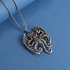 Chokers Cthulhu Mythos Octopus Sea Monster Pendant Personality Men S Punk Hip Hop Naszyjnik Vintage Great Old One Biżuteria 230920