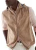 Mens Vests Designer Coats Sleeveless Autumn Spring Clothes Brunello Suede Vest Fashion Outwears Casual Hooded