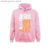 Heren Hoodies Sweatshirts Jezus De Weg Waarheid Leven John Christian Bijbelvers Capuchon Trui Hoodies Voor Mannelijke Sweatshirts Comfortabele Groothandel KledingL230920