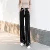 Women's Pants Golden Velvet Wide Leg Women Autumn Winter High Waist White Khaki Red Black Trousers Straight Casual Corduroy Pant