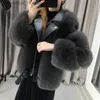 Women's Fur Faux Fur 2023 Hot sales Autumn Winter Real Fox Fur CoatNew Women High End Luxury Genuine Sheepskin Leather Natural Fox Fur Jacket L230920