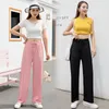 Kvinnor Pants Woman Trousers Autumn/Winter Wide Bent Tall midja Straight Leisure DrawString Woman's Drop YWXCBSK001