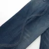 Marca de moda de rua alta lavada lado antigo irregular cobra linha casual perna reta jeansi8fm