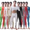 Men's Thermal Underwear Suit Sexy Ultra-thin Long Johns Lce Silk Translucent Lounge Pajamas Men Tights Undershirt Leggings Sets