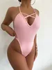 Sexig uppsättning monokini baddräkter kvinnor en bit thong badkläder backless bikini 2023 sexig baddräkt högskuren bodysuit brasiliansk 230808