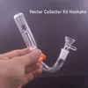 4 In1 Kit Narguilés 14mm Verre Brûleur À Huile Bong Dab Paille Huile Rigs Micro NC Ensemble Verre Fumer Pipe À Eau avec 30mm Boule De Verre Tuyau De Brûleur À L'huile 2pcs