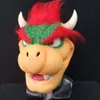 Tillbehör kostym tillbehör super luigi bros bowser mask cosplay spel roliga latex masker handskar vuxna unisex halloween fest prop accessori