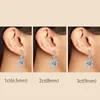 Dangle Earrings KUGG D Color Moissanite Hoop For Women Silver 925 Jewelry Round Main Diamond 6.5mm/8mm/9mm Huggies Drop