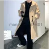 Men's Trench Coats Spring Autumn Army Green Windbreaker Fashion Men's Mid-length Casual Hooded Coat Men Daily High Street Overcoat Male Clothes J230920