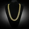 Chains New Miami Cuban Link Gold Plated Iced Out White Diamond Long Necklaces For Mens Hip Hop Jewelry Sell Drop Delivery Pendants Dhebf