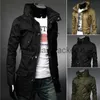 Men's Trench Coats 2021 England style High collar jacket trench men army green Business casual slim Windbreaker for men coat jacket M-XXXL J230920