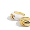 Luxurys Designer Fashion Luxury Men's and Women's Gold Band Ringsカップル高品質のジュエリーパーソナライズされたシンプルホール261J