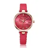 Wristwatches Julius Watch Korean Designer Simple Casual Quartz Leather Band Gray Pink Clock High-End Pearl Dial Montre JA-1096