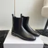 Top quality the row Boots Women's Black brown simple fashion Flat Chelsea ankle boots Designer booties for girl