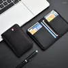 Wallets 2023 Multifunctional Leather Wallet Men's Fashion Soft Thin ID Card Holder Slim Small Business