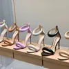 Gianvito Rossi designer de sandálias femininas de salto alto 100% couro real 10,5 cm 8,5 cm tira no tornozelo sandálias envoltórias sola dérmica verão luxo EU34-43 salto com zíper traseiro bijuterias