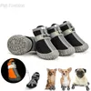 Pet Protective Shoes 2023 4pcsset Waterproof Dog Antiskid Puppy Rain Chihuahua Walking Boot Breathable Cat Socks Paw Accessories 230919