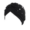 Neue Frauen Perlen Turban Knoten Muslimischen Hijab Beanie Motorhaube Krebs Chemo Kappe Haarausfall Abdeckung Bandana Kopftuch Wrap Turbante