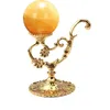 Decorative Plates 1Pcs Metal Ornament Luxury Home Decoration Sphere Stand Crystal Ball Base Display Rack Glass
