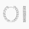 Orecchini a bottone S925 Gioielli in argento sterling Elise Reversible Lab Diamond Hoop (3 Ct. Tw.)