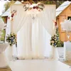 Décorations de Noël Fleurs d'arche de mariage Style Boho Swags floraux décoratifs Arrangement de tonnelle de verdure avec herbe de Pampa pour rideaux transparents 230919