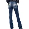 Jeans pour femmes Designer Fashion Luxury Top Quality Mom Y2K Stretch Broidered Baggy High Wair Straight Pantal