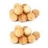 السنانير قضبان 4X Cedar Wood Wood Balls Lavender طارد الملابس درج الملابس 271h