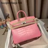 Himalayans Handbags Genuine Leather Designers Higquality Handmade Wax Thread Alligator Bag 25 Classic Highend Womens p Lp74