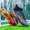 Scarpe antinfortunistiche Scarpe da calcio alte da uomo con punta antiscivolo Suole placcate oro Scarpe da ginnastica per allenamento professionale per adulti 230919