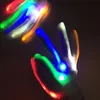 Guanti luminosi a LED Costumi di Halloween Guanti luminosi Regali fantastici e divertenti Calza imbottita per Natale Spettacoli luminosi di Halloween Ballo Carnevale Puntelli per feste