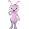 Costume de mascotte de fourmi rose d'Halloween, tenue unisexe de carnaval de Pâques, taille adulte, fête d'anniversaire de Noël, déguisement en plein air, accessoires promotionnels