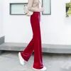 Women's Pants Golden Velvet Wide Leg Women Autumn Winter High Waist White Khaki Red Black Trousers Straight Casual Corduroy Pant