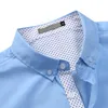 남자 캐주얼 셔츠 패션 단색 셔츠 옷깃 칼라 인쇄 블라우스 얇은 버튼 남성 긴 소매 카미사 blusas 소셜 탑