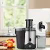 Juicer Ultra Power, prensa extratora de fácil limpeza, máquina de suco centrífuga, rampa de alimentação larga de 3 "para frutas inteiras, anti-gotejamento, grande, prata