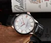 hoge kwaliteit 2023 nieuwe drie steken quartz horloge mode horloges 1853 topmerk polshorloges met kalender lederen band cadeau montre de luxe