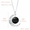 Anhänger Halsketten Nach Maß PO Mond Halskette Für Frauen Männer Personalisierte Glas Cabochon Bild Charm Ketten Mode Schmuck Geschenk Dro Dhhn0