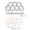 Sacchetti per gioielli 7 bottiglie Portabottiglie in metallo Controsoffitto Supporto per riporre oggetti Protezione salvaspazio per vini bianchi rossi 3 colori
