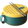 Ciotole Ciotola di noodle Bacchette Ramen Microonde riutilizzabili Bento Utensili da portata in acciaio inossidabile Fornitura per il pranzo Istantanea