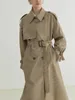 fall outfit lined trench coat women drawstring waist trench Deliver The Heat Trench Coat size loose windbreaker