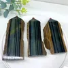 Dekorativa figurer 1 PCS Natural Blue Tiger Eye Tower Healing Crystal Stone Point Energy Minerals Prov Obelisk för heminredning