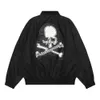 Gaojie Fashion Brand Skull Head Printed Embroidered Zipper Cardigan Baseball Suit Loose Casual Jacketqury