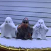 Figuras decorativas 30-35 mm Piedra natural Fantasma de Halloween Cristal curativo Talla de cuarzo Pequeños adornos Decoración del hogar Artesanía Decoración