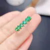 Cluster Rings Natural Gem Ring Green Paparacha Rare Topaz 925 Sterling Silver