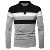 Polos Femmes Mode Hommes Polo À Manches Longues Épissage Tee Business Anti Rides Streetwear Casual Tops Respirants 5XL 230919